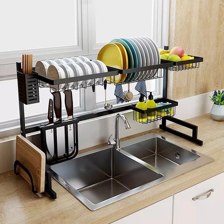 Kitchen Shelf Organizer, Dish Drying Rack, Stainless Steel Sink Drain Rack, Dishes Cutlery Dry Rack, Multifunction Metal Utensils Holder, Sink Storage Sponge Drain Rack, Telescopic Drain Rack, Double Layer Dish Organizer, Over Sink Rack Kitchen Shelf Organizer, Dish Drying Rack, Stainless Steel Sink Drain Rack, Dishes Cutlery Dry Rack, Multifunction Metal Utensils Holder, Sink Storage Sponge Drain Rack, Telescopic Drain Rack, Double Layer Dish Organizer, Over Sink Rack